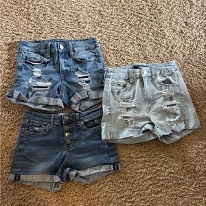 Aeropostale Women's Jean Shorts - Blue and Light Blue